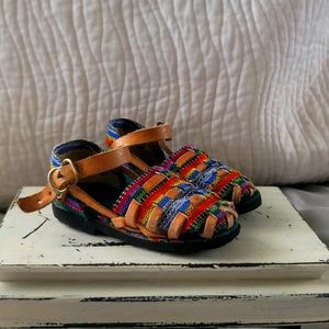 Handmade Baby Hurache Sandal Leather Serape